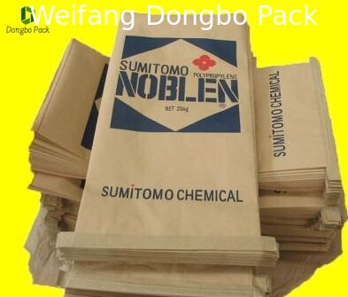 Paper - Plastic Compound PP Woven Bag For Mineral , Sand , Cement Packing