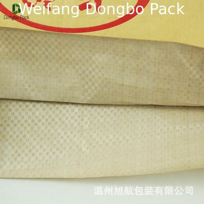 Multi Wall Woven Plastic Cement Kraft Paper Valve Bag 10 Colors Printing