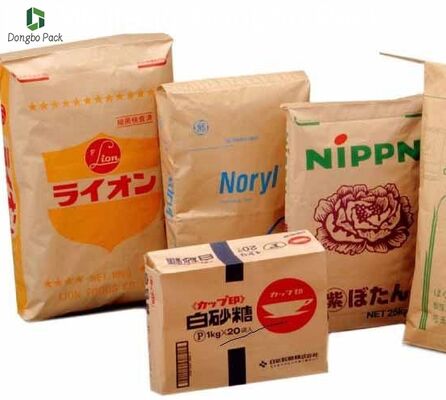 Multi Wall Woven Plastic Cement Kraft Paper Valve Bag 10 Colors Printing