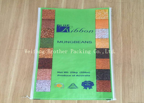 Rice / Fertilizer Packaging Pp Woven Laminated Bag , Bopp Packaging Bags Moisture Proof