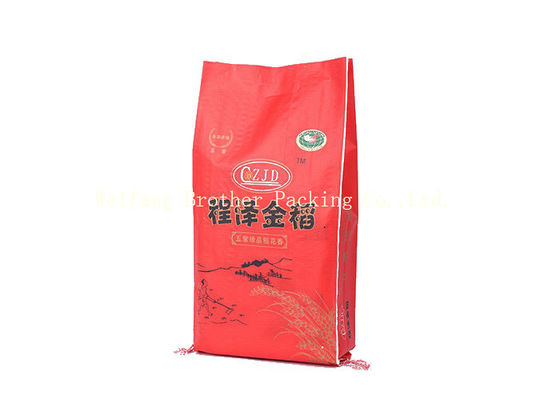 Water Resistance BOPP Laminated PP Woven Bags Circular Construction For Animal Foods
