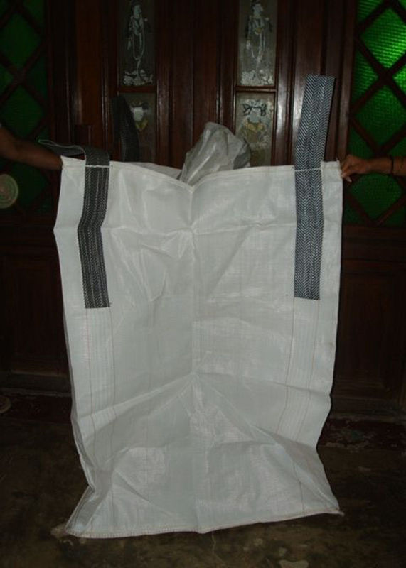 Durable White PP Box FIBC Jumbo Bags Woven Polypropylene Container For Ore