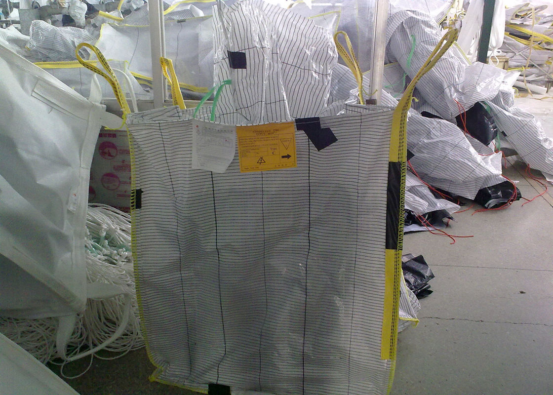 4 Panel Baffle FIBC Jumbo Bags 1.5 Tons Bulk Sacks Custom Color For Loading