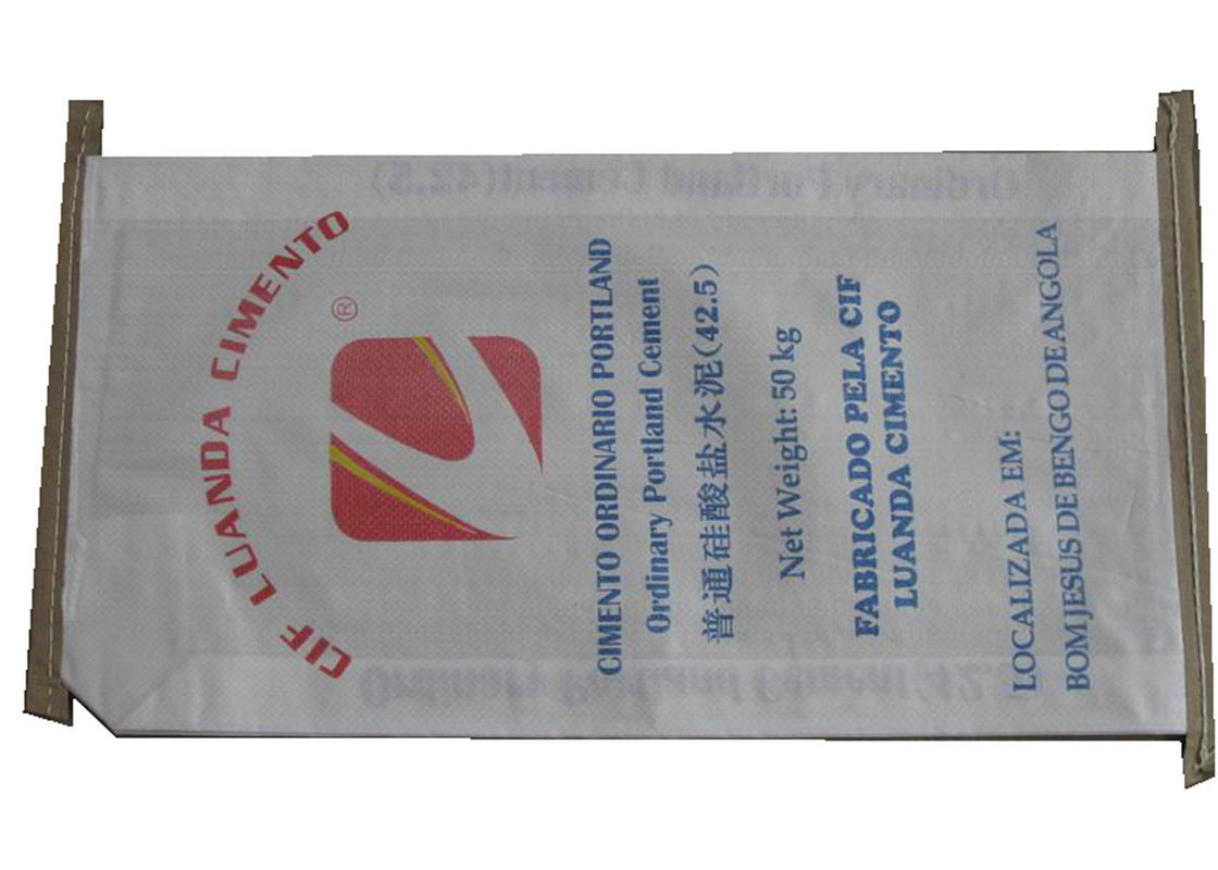 Strong Block Bottom Valve Bag , Fertilizer / Feed Packaging Valve Type Bags 50kg