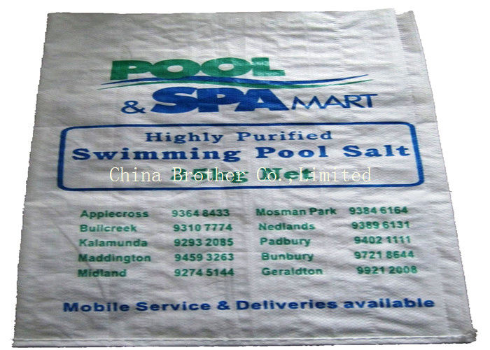 Hemmed Top PP Woven Sack Bags 50kg PE Liner Waterproof For Packing Beans Seeds