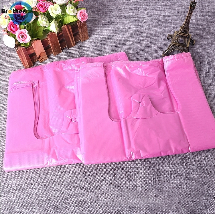 Wholesale High Quality Reusable Waterproof LDPE Packaging Plastic T-Shirt Bag for Shopping