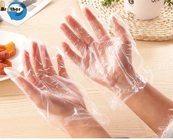 Disposable HDPE Gloves Thickened Plastic PE Film Durable Protective Extractor Crayfish Catering Hand Sleeve Transparent