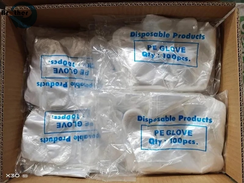 Factory Direct Disposable Plastic Gloves Transparent Thick PE Gloves Food Catering Beauty Hairdressing Packaging Printing