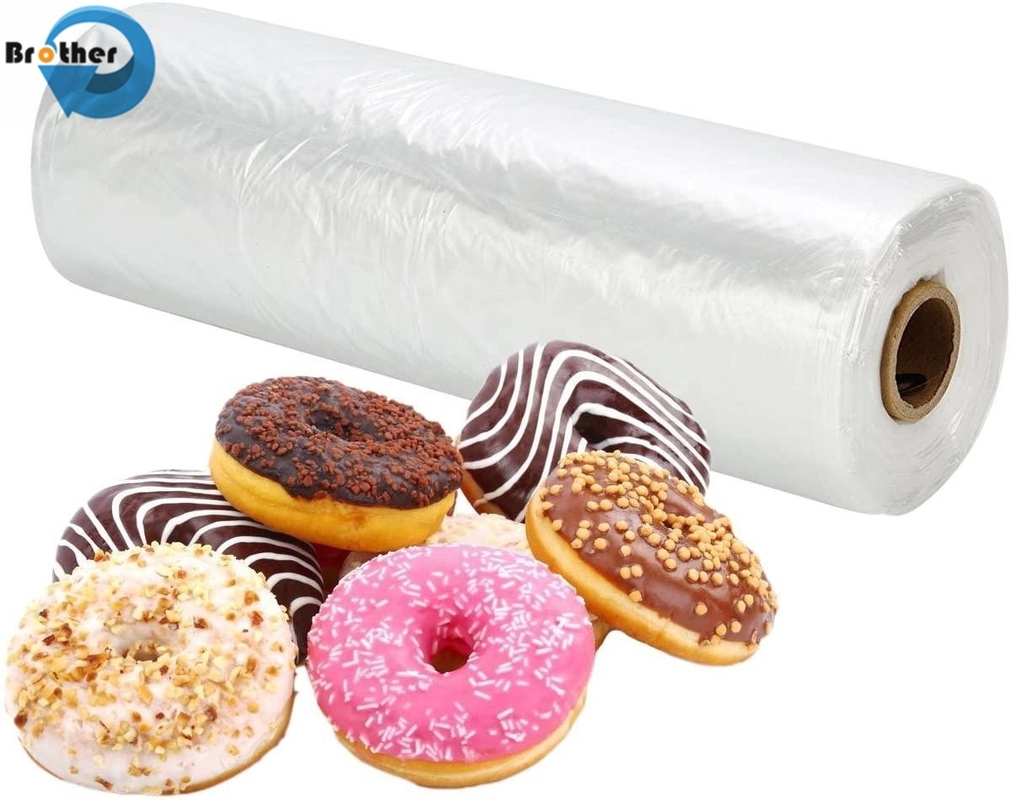 Clear Plastic Produce Bags on Roll Food Grade Storage for Bread Vegetables Fruits Meat and Cakes Packaging