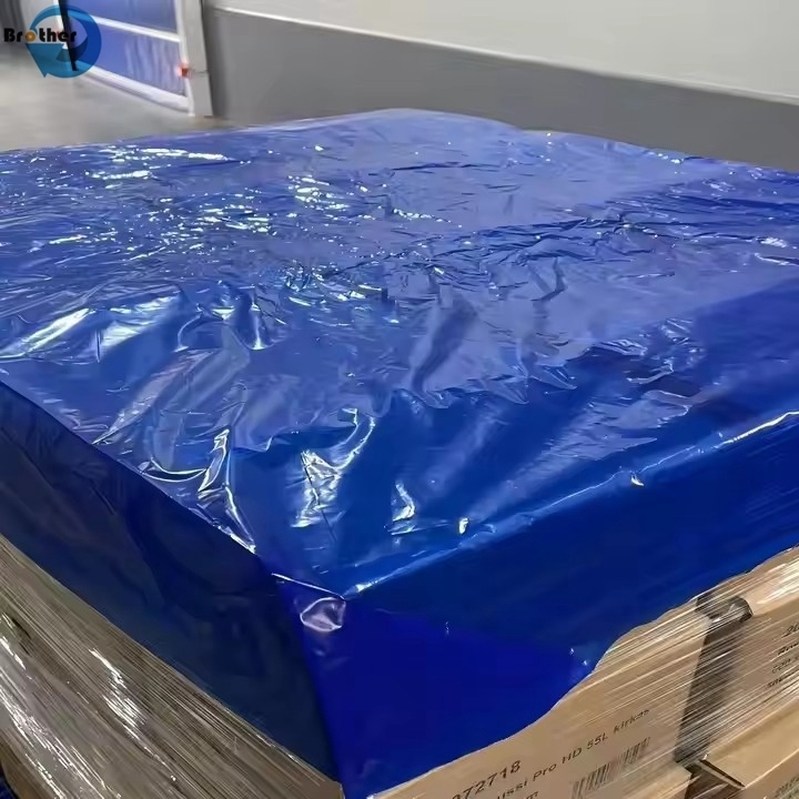 Transparent Pallet Bag 100mic PE Film Top Wholesale Waterproof Reusable Pallet Wrap Covers Factory Price
