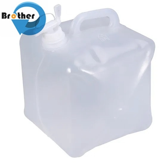 10L Capacity Food Grade Folding Water Bucket Faucet Portable Outdoor Car Camping Emergency PE Plastic Screen Printing Cubitainer
