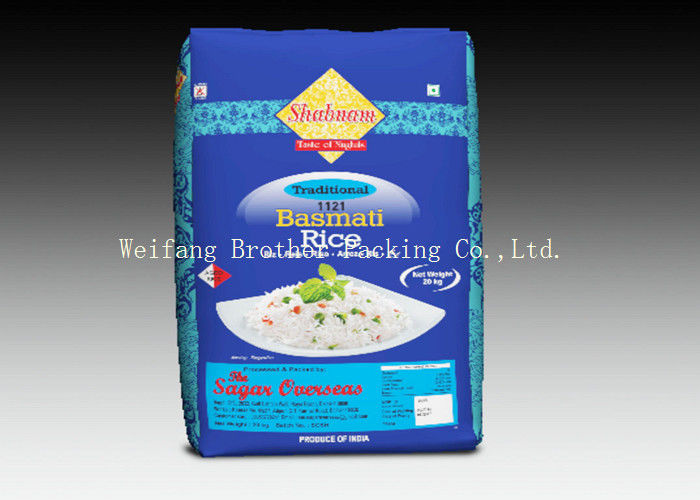 Eco - Friendly Bopp Laminated Pp Woven Bags Top Hemming Custom Made Size