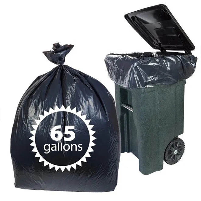 Garbage Bags Manufacturer Bottom Star Seal PE Plastic Bin Liners on Roll