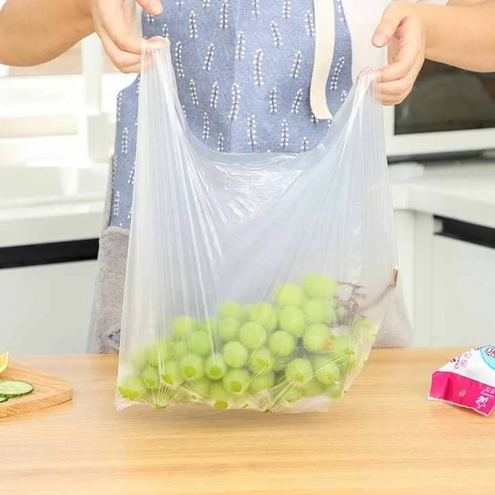 Clear Plastic Produce Bags on Roll Food Grade Storage for Bread Vegetables Fruits Meat and Cakes Packaging
