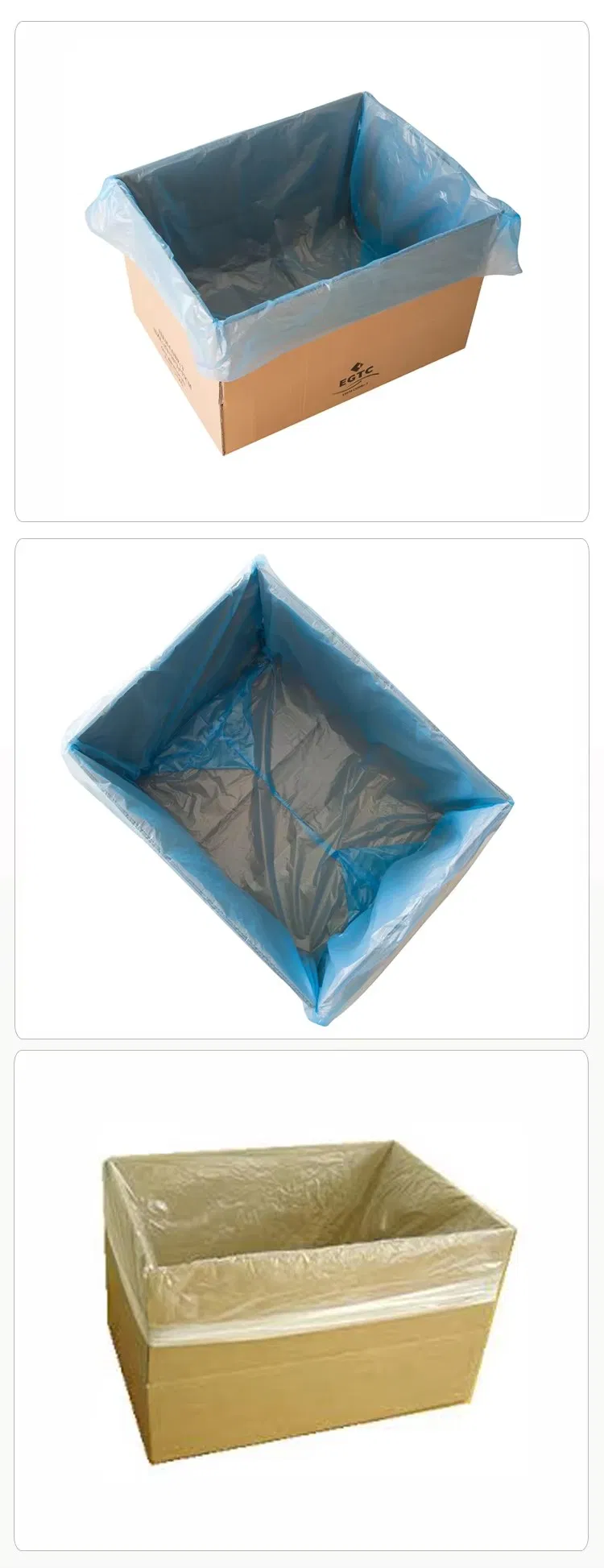 2/4 Mil Transparent Polyethylene Bin & Gaylord Liner Square Bottom Pallet Cover