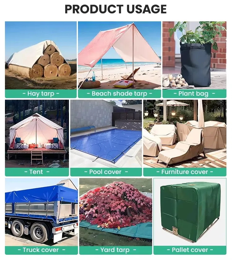 ￼ OEM China Manufacturer Customizable Polyethylene Tarpaulin PE Tarp White